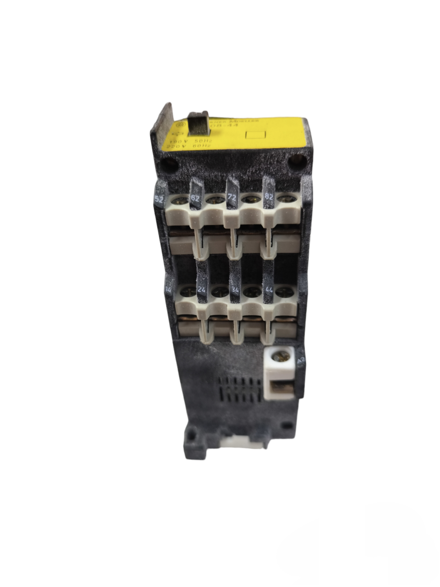 Klockner Moeller magnetic contactor 220V with multiple connection terminals in black and white housing