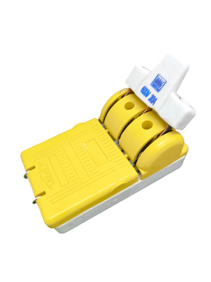 Taiyou Knife Switch 30A 3 Pole with yellow and white housing for electrical power control