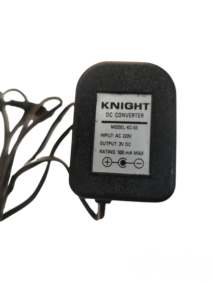 Local brand multi output AC adaptor black Knight DC converter with AC 220V input and 3V DC output