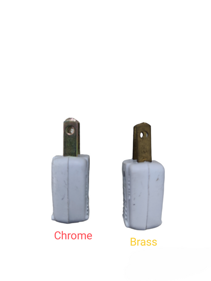 Kopez 2A 220V electrical plug in chrome and brass finishes for power points and switches