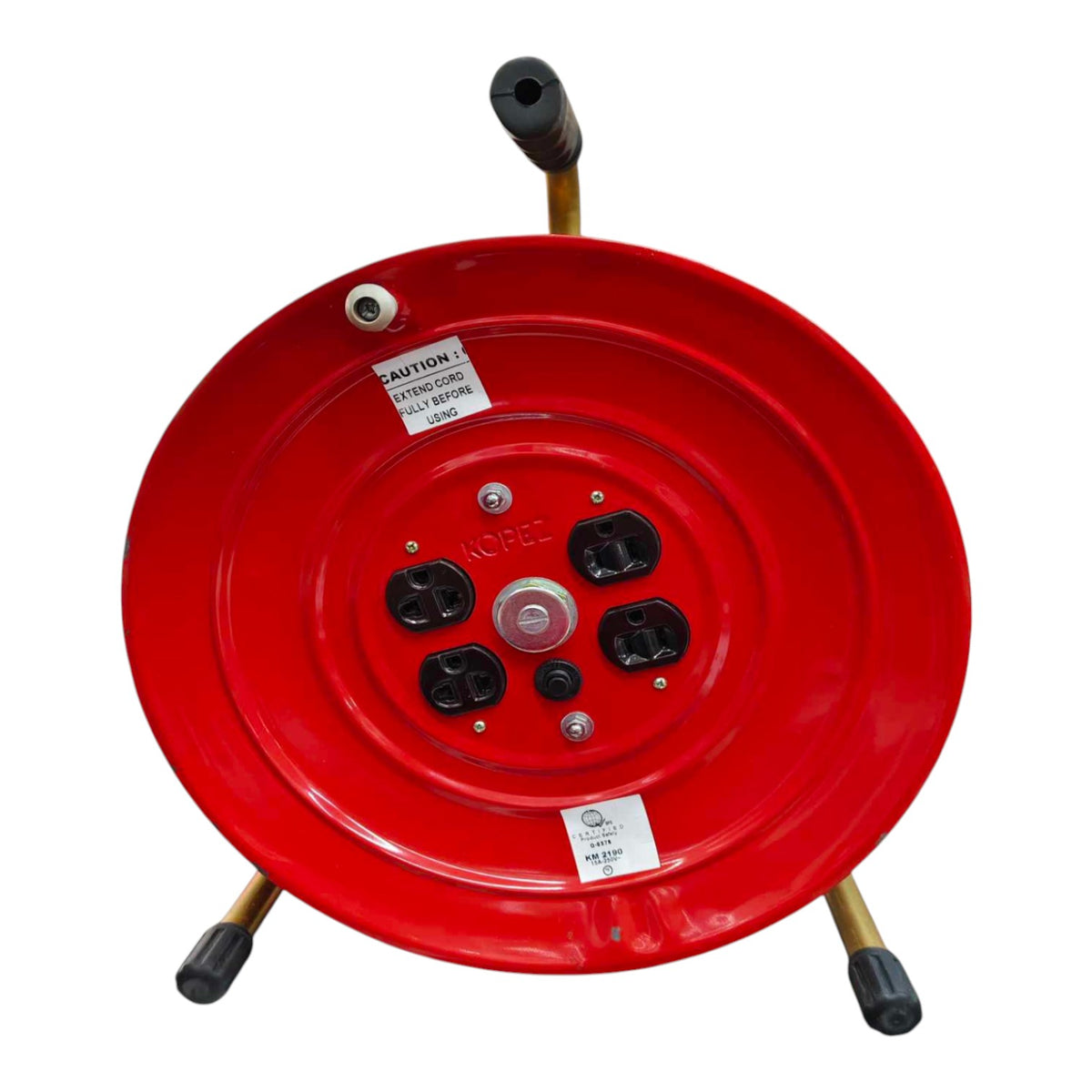 Kopez 15A 250V Extension Wheel Drum 4 Gang Outlet KM2190-A