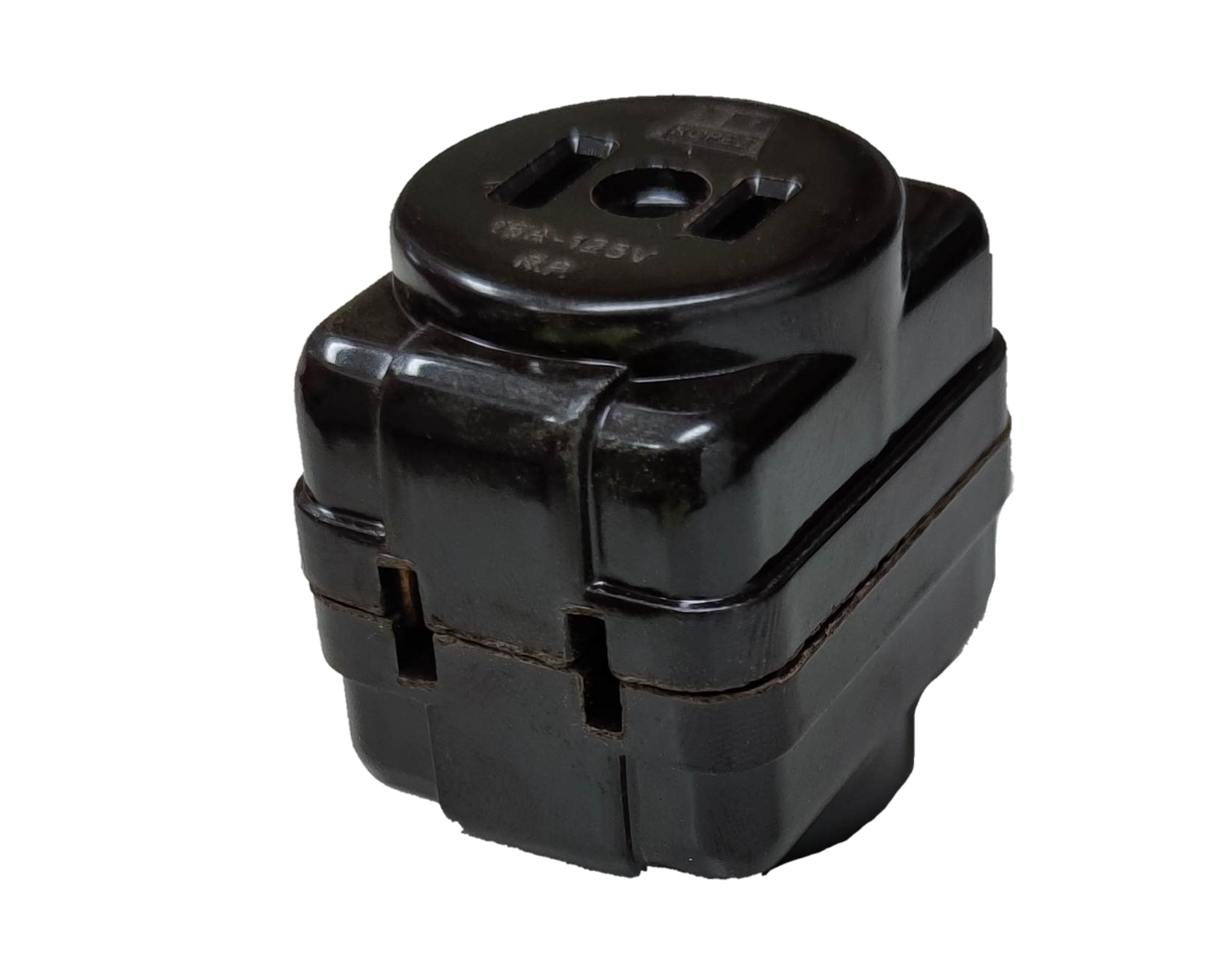 Kopez 3 gang cube cord connector black electrical circuitry part for multi-plug connections