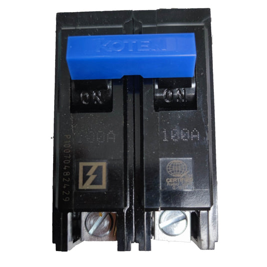 Koten 100A 2 pole circuit breaker for reliable electrical circuit protection and safety