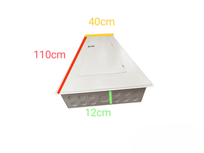 Koten 150A panel board 2 pole in white with dimensions of 110cm by 40cm by 12cm