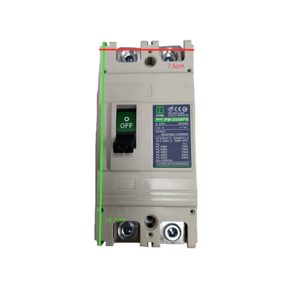 Koten 2 pole MCCB 220V 50KAIC Circuit Breaker with ON/OFF Switch and Mounting Slots