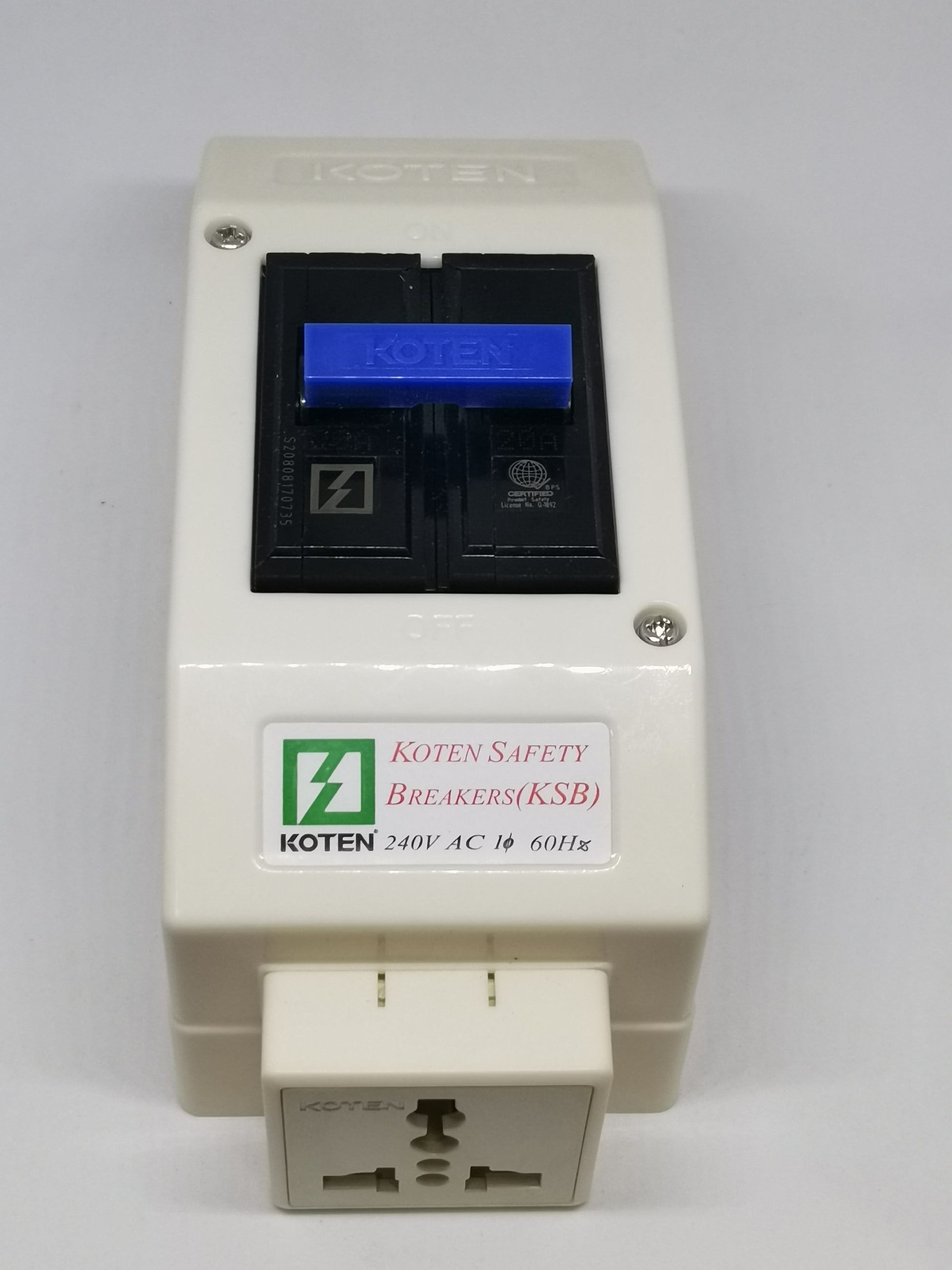 Koten 20A pole circuit breaker with outlet 220V white electrical safety breaker device