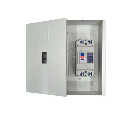 Koten 225A circuit breaker with enclosure featuring a sleek design and secure access for electrical safety