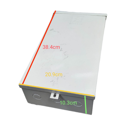 Koten 60A Industrial Circuit Breaker 3Pole in a durable gray enclosure with precise dimension markings