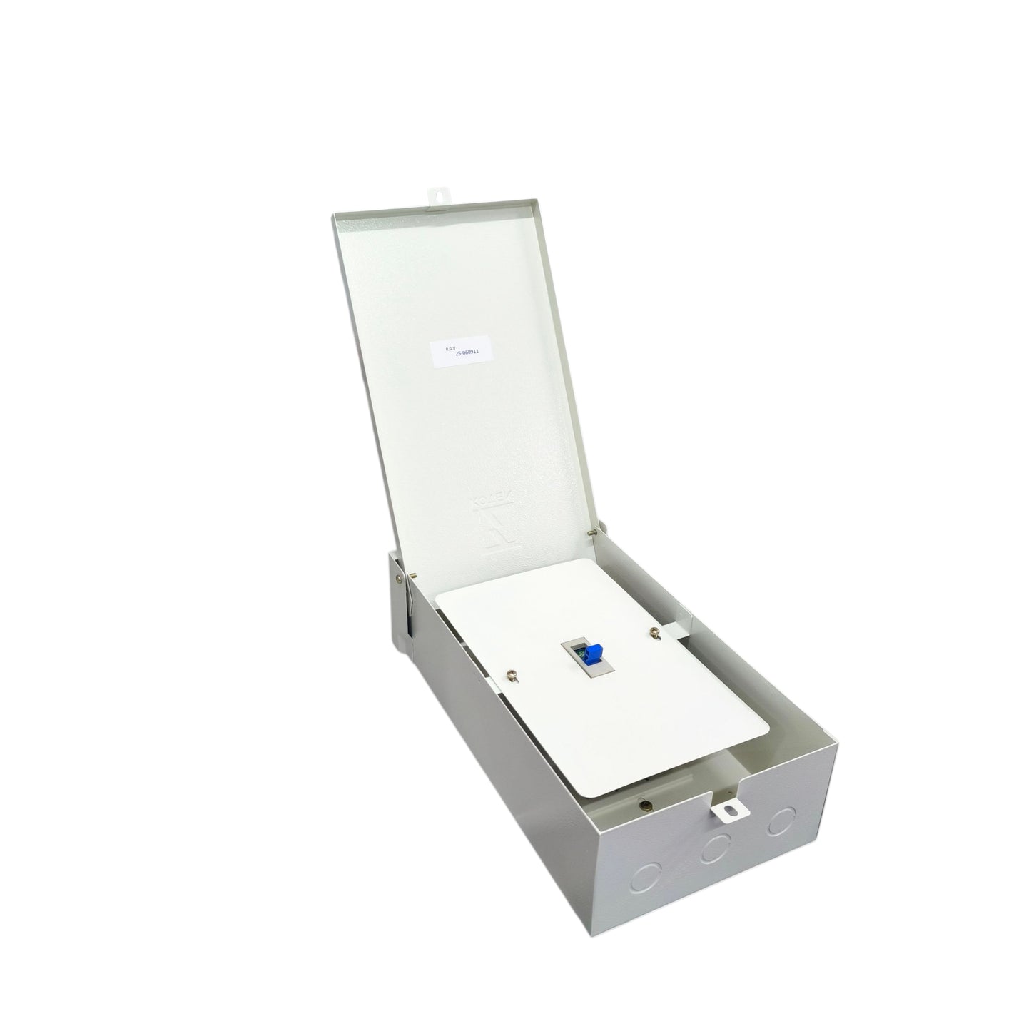 Koten 60A Industrial Circuit Breaker 3Pole with metal enclosure and open lid for easy access