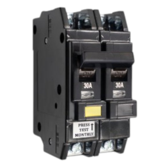 Koten RCBO 30A bolt-on breaker dual pole residual current breaker with monthly test button