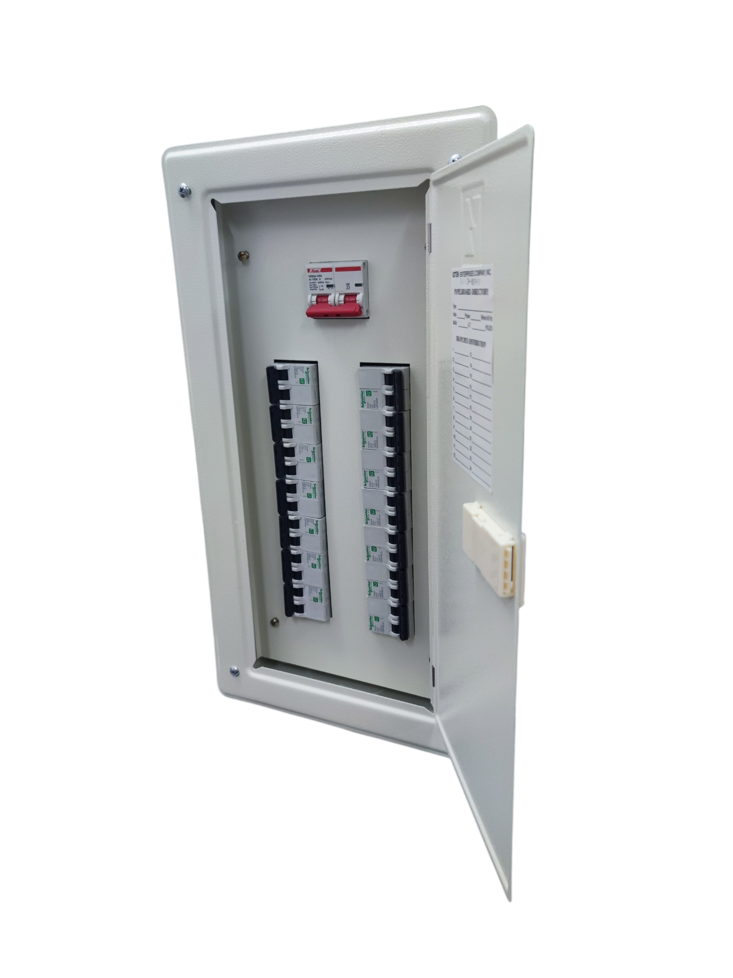 Koten panel board 125A 2P main with circuit breakers for electrical distribution
