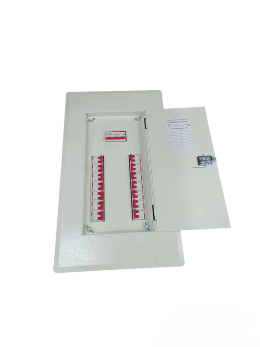 Koten Panel Board 125A 3Pole 10KAIC electrical circuitry part with white metal enclosure and multiple switches