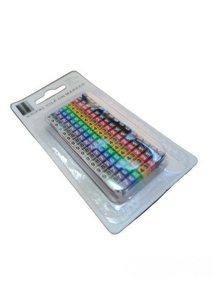 Grippes Cable Marker Clip On 0-9 color-coded cable management clips in retail packaging