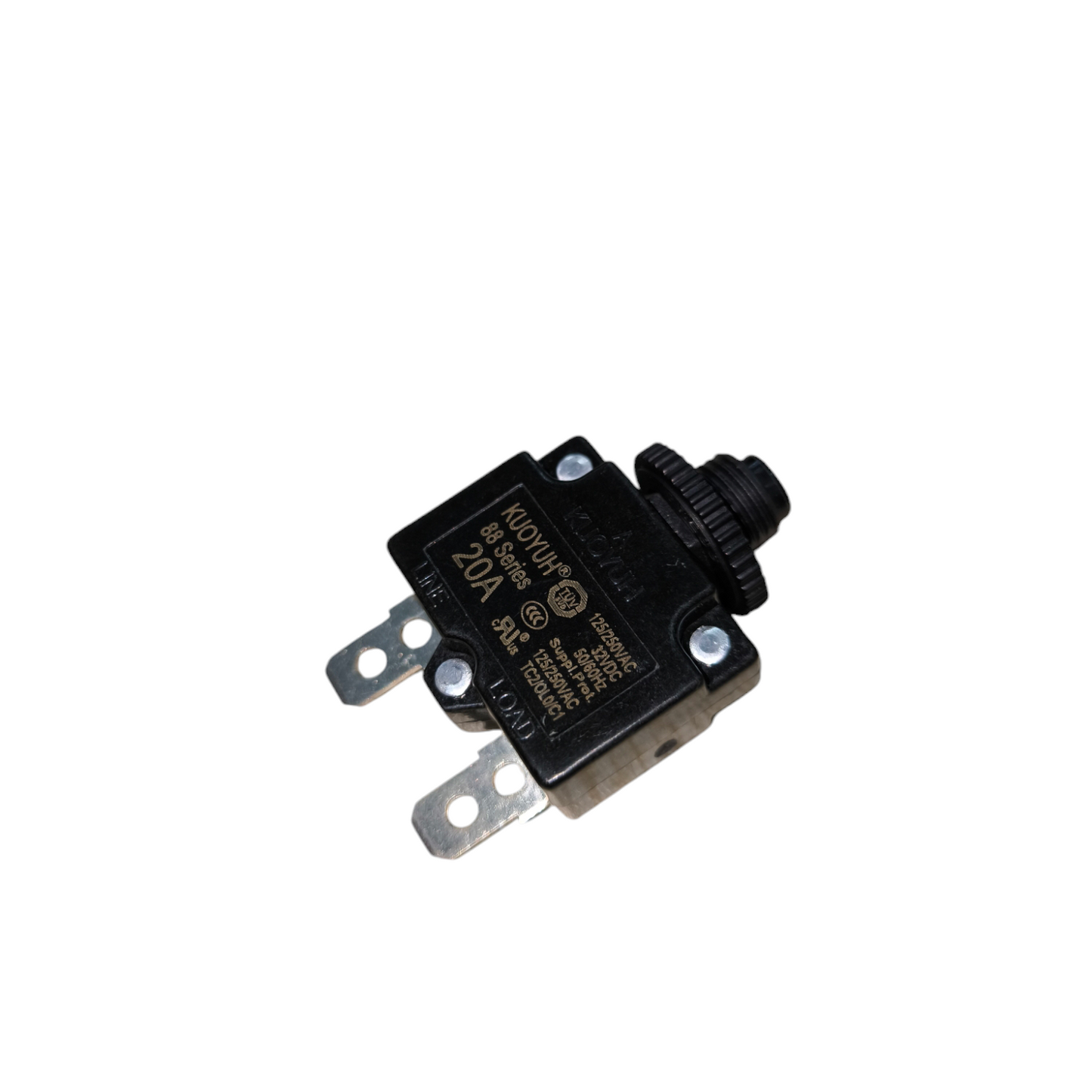 Kuoyuh 15A push to reset circuit breaker for electrical safety and protection