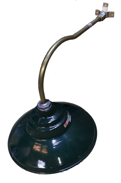 Amco 12 inch green lamp cover with E27 socket featuring a metallic arm for easy installation