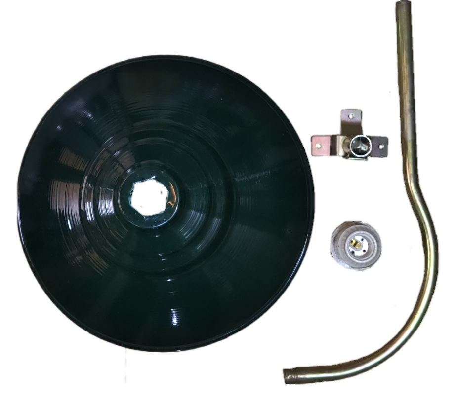 12 inch green lamp cover with E27 socket and installation accessories for stylish lighting solutions