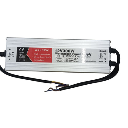 LED driver 170-250V Input 12V Output 300W with waterproof design for reliable performance