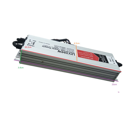 LED driver 170-250V Input 12V Output 300W in a compact aluminum housing for efficient performance