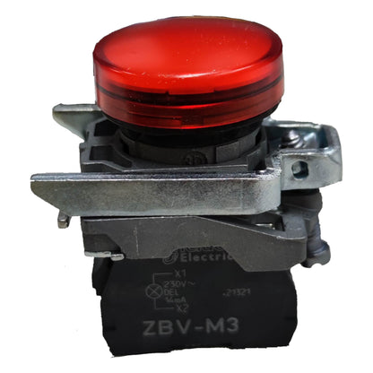 Schneider LED Pilot Lamp 22mm 220V with Red Indicator Light for Industrial Applications