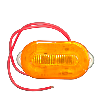 Denko LED Warning Light 12V DC in bright orange for safety and visibility applications