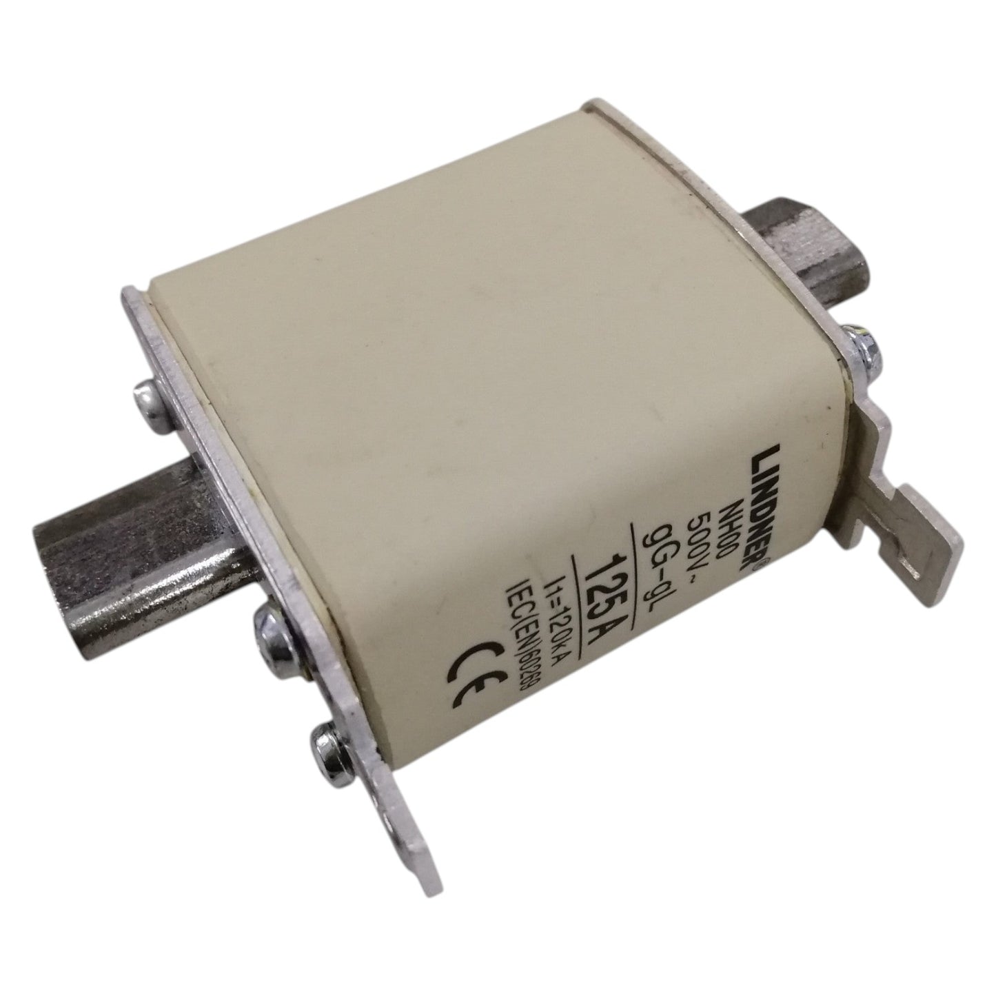 Lindner 125A NH-Type Fuse Link gG-gL 500V AC NH-00 Blade Fuse, Ceramic Fuse