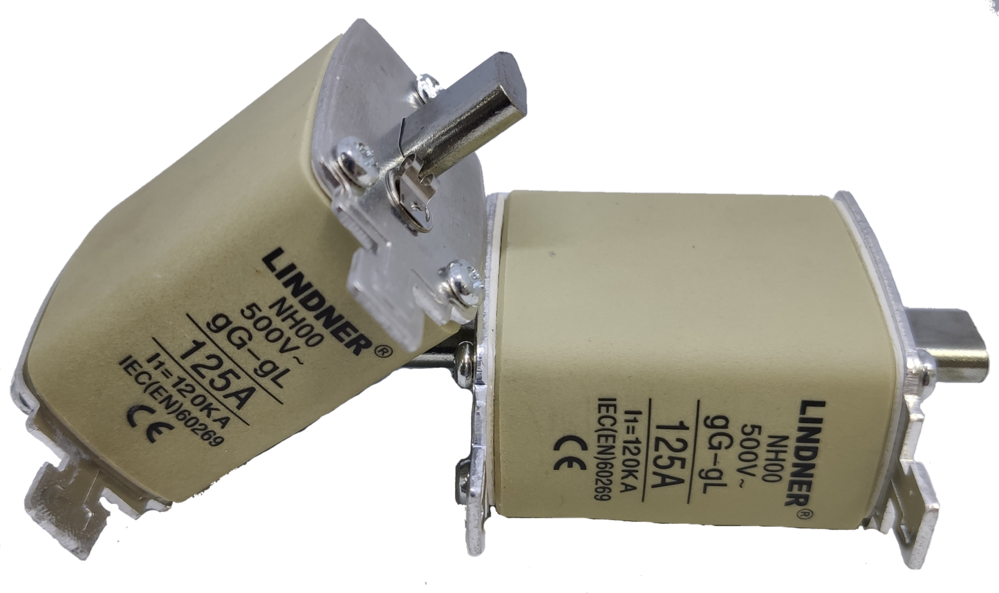 Linder 125A gG-gL NH-Type Fuse Link rated 500V for electrical circuitry and parts