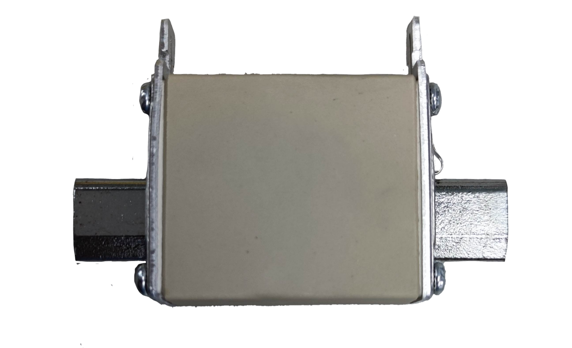 Linder 63A gG-gL ceramic fuse 500V rectangular cartridge with ceramic body and bolted metal terminal tabs