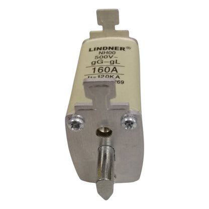 Lindner 160A NH-Type Fuse Link gG-gL 500V AC NH-00 Blade Fuse, Ceramic Fuse