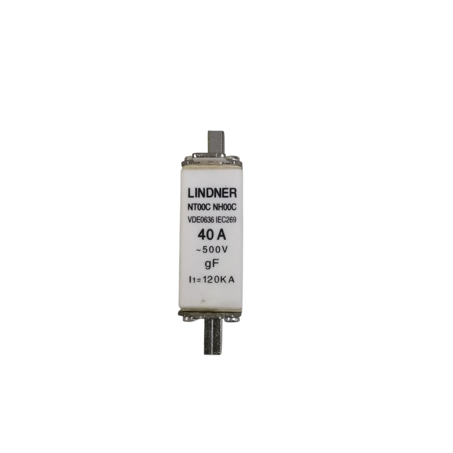 Lindner NH-Type Fuse Link 40A electrical component for circuit protection in white casing