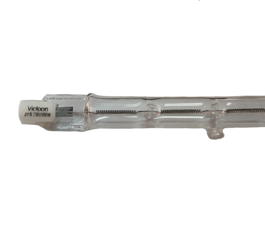 Vicloon linear halogen bulb 500W 220V with clear glass tube and visible filament