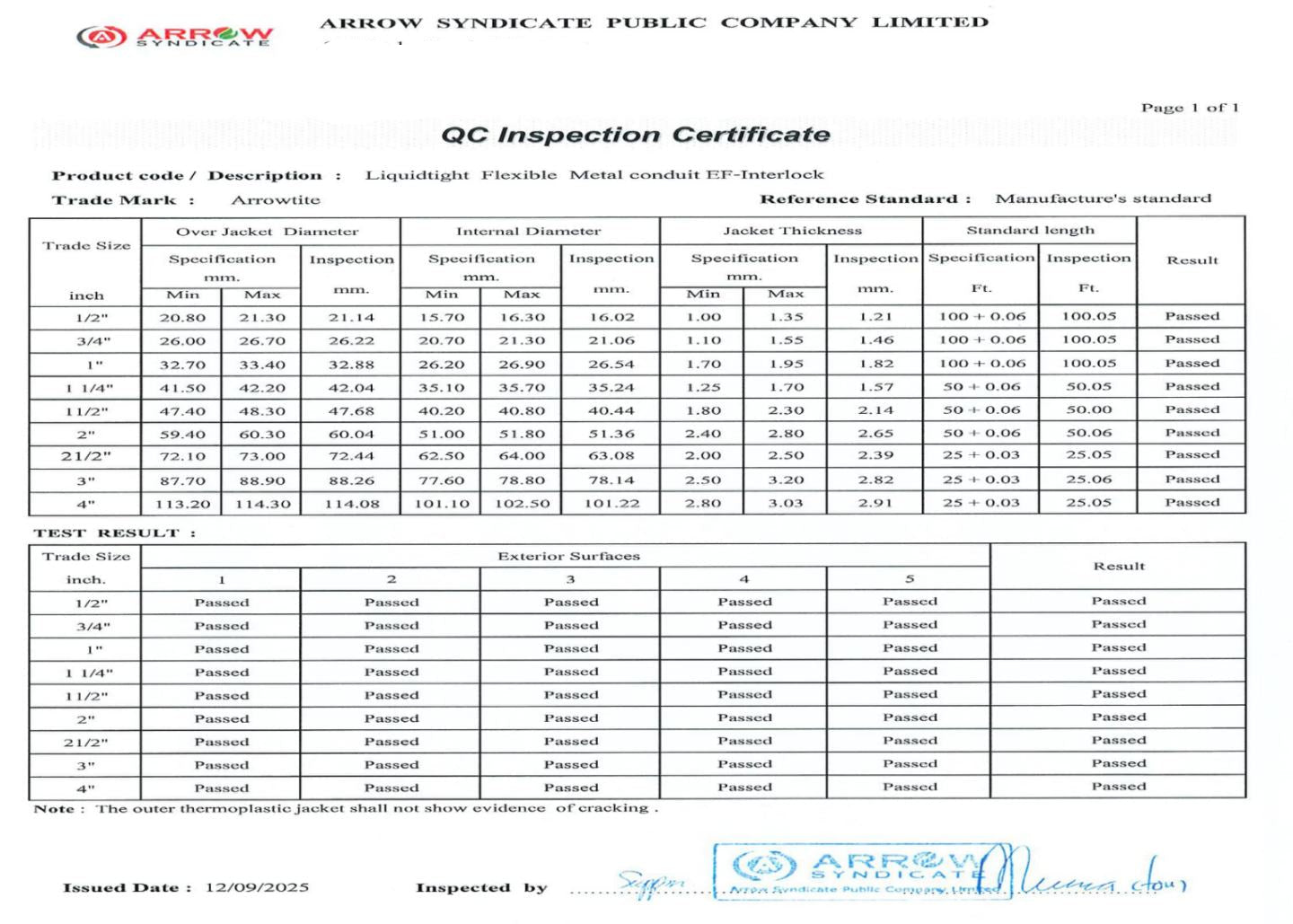 Arrowtite Liquidtight Flexible Conduit 3/4 inch 20mm, Liquid tight Flexible Hose 20mm 3/4 inch