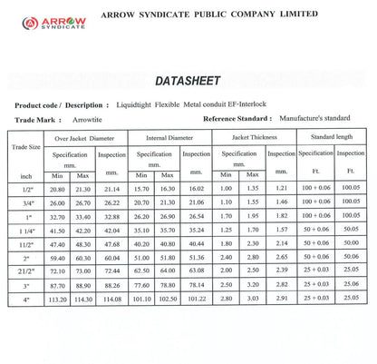 Arrowtite Liquidtight Flexible Conduit 1/2 inch 15mm, Liquid tight Flexible Hose 15mm 1/2 inch