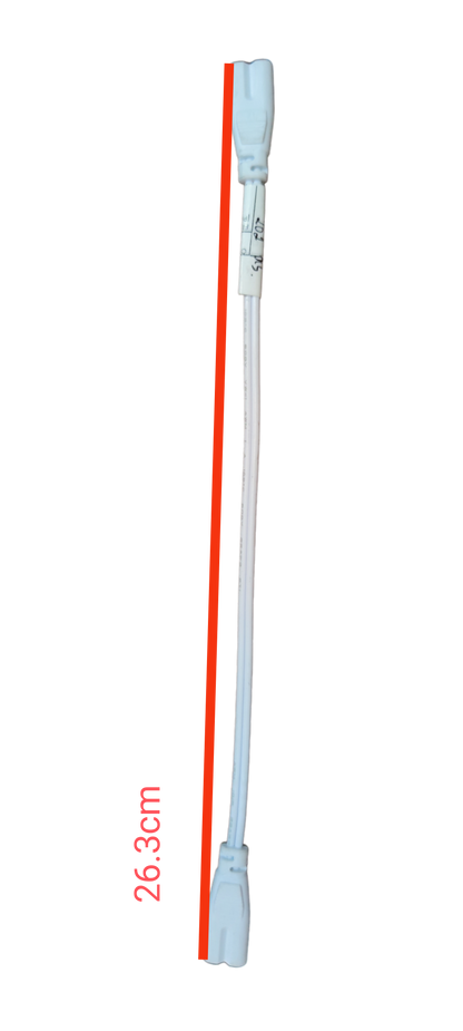 Local T5 AC Cord Connector End to End, measuring 26.3 cm, designed for reliable electrical connections