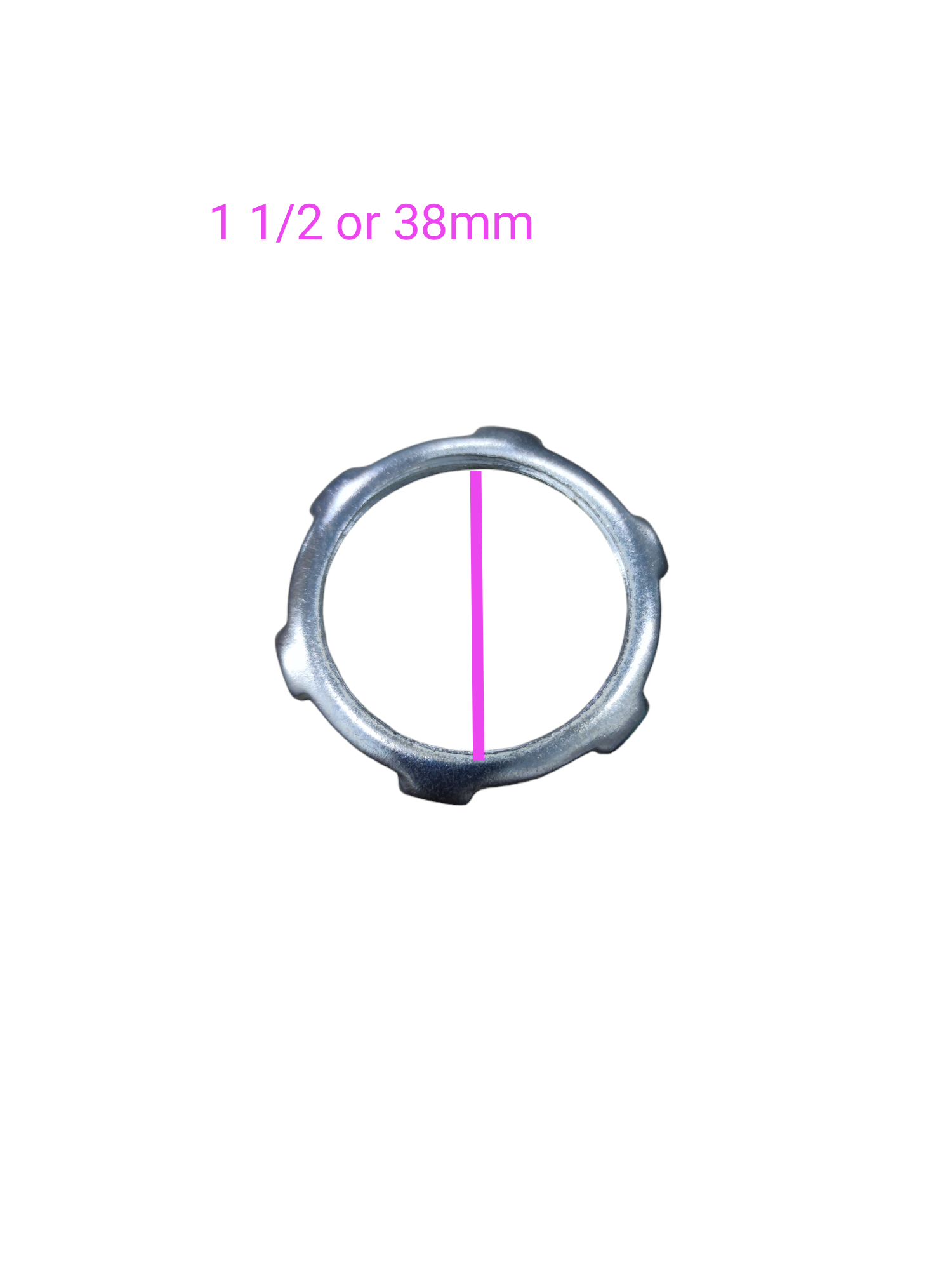 Lock nut for RSC Pipes 40mm made from durable metal, suitable for secure connections
