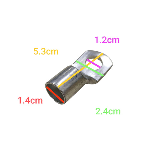 Lugs Crimp Type SC-95-12 95mm metal cable lug with detailed measurements for electrical connections