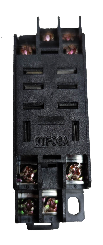 LY2 relay socket 8 pin in black with secure connections for various electrical applications