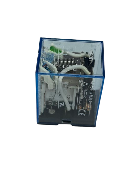 Omron LY2NJ 12V DC 8 Pins Relay Switch with transparent casing and visible internal components