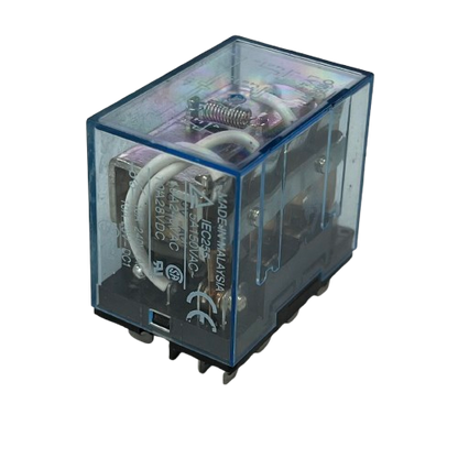 Omron LY4J 110VAC Switch Relay 14 Pins electrical trade tool with clear plastic cover