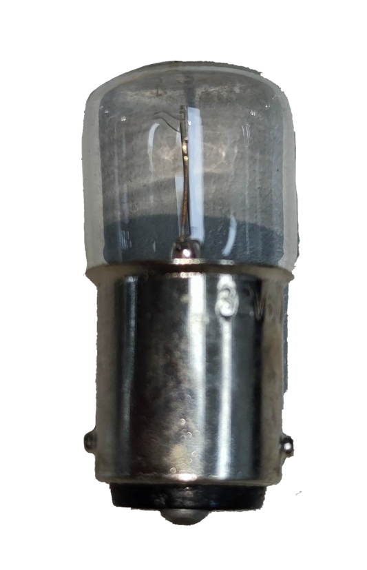 Machine Bulb B15 Double Contact incandescent bulb with clear glass and metal base from China