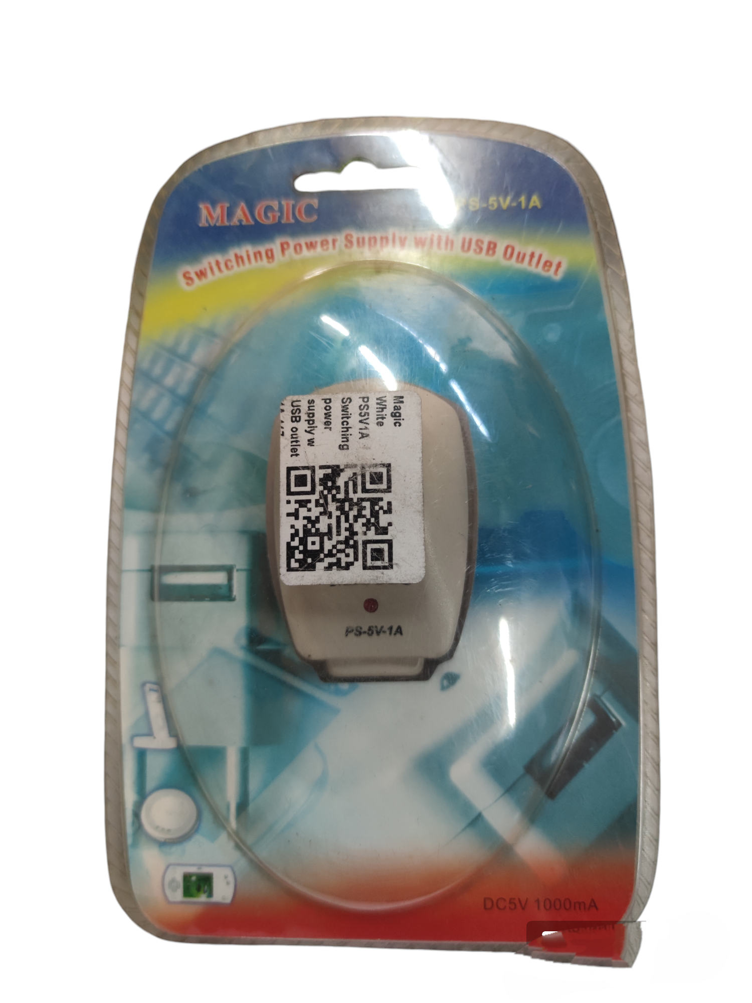 Magic 5V 1A USB power supply switching power adapter in retail packaging