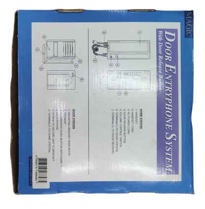 Magic Door Intercom System 220V box showing diagram and components for door entryphone system
