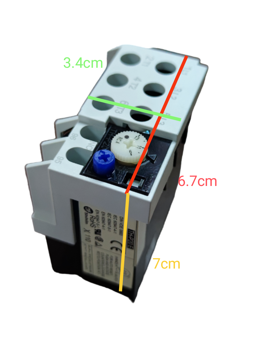 Shihlin Magnetic Contactor 11A TH-P20E electrical component with adjustment dials and terminal holes