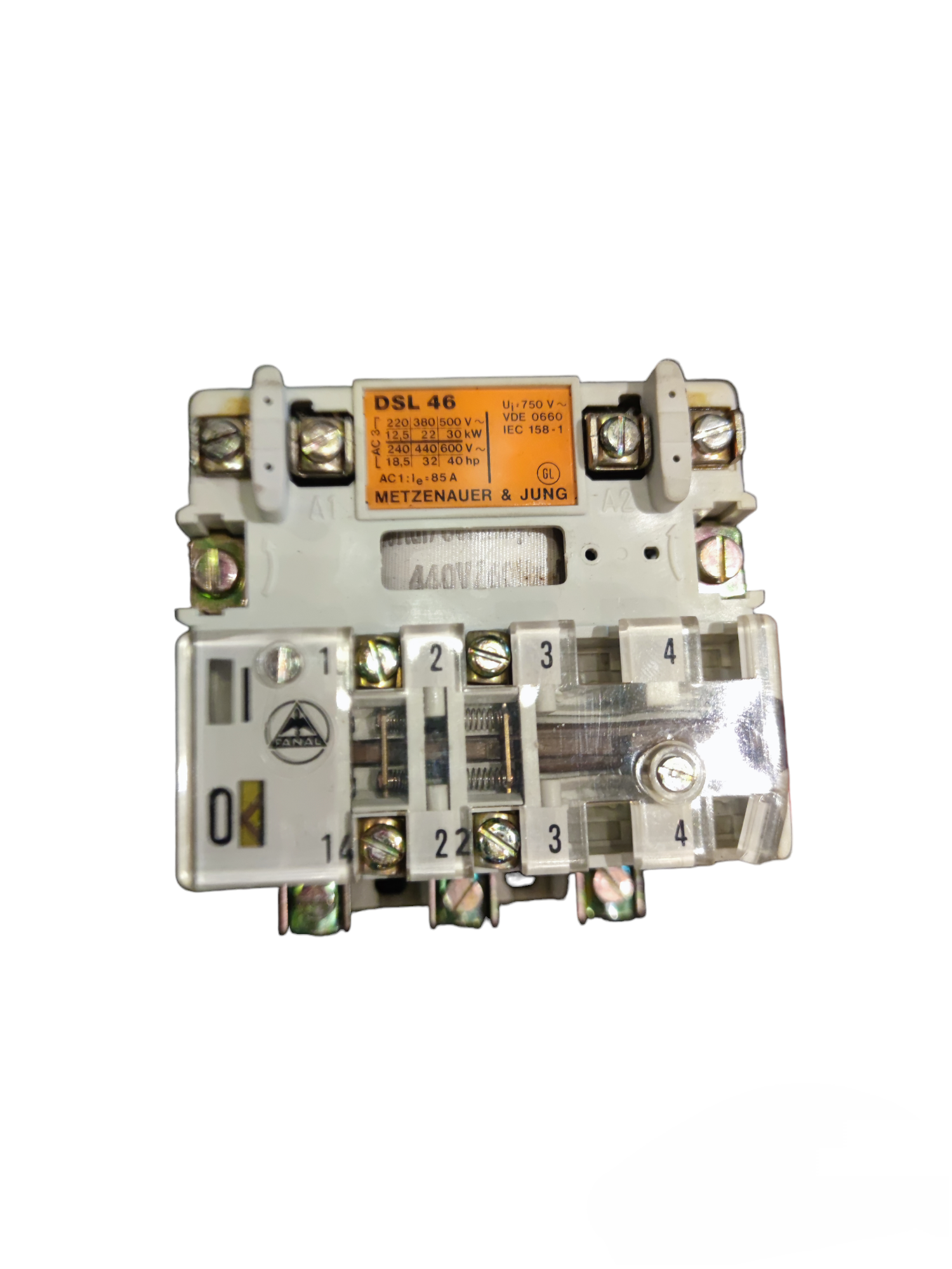 Metzenauer & Jung Magnetic Contactor 12.5KW 18.5HP power control switch with labeled terminals