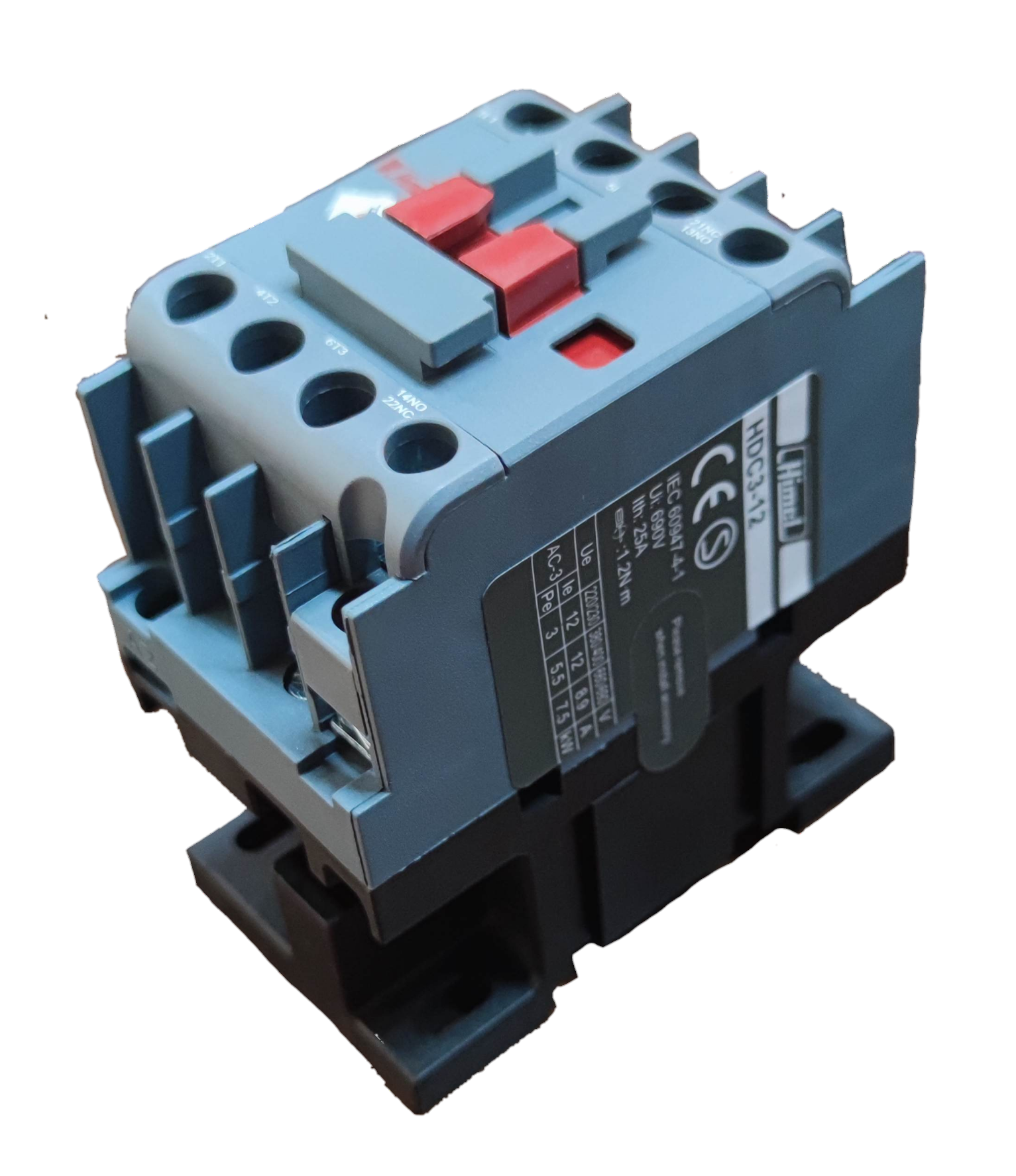 Himel magnetic contactor 12A 220V coil with durable housing and multiple terminals for electrical systems