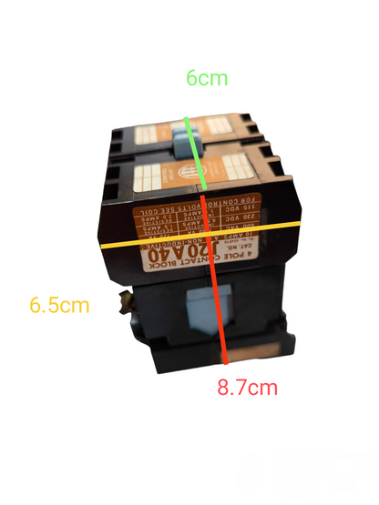 ITE Magnetic Contactor 220V Coil 10A with compact black design and labeled specifications