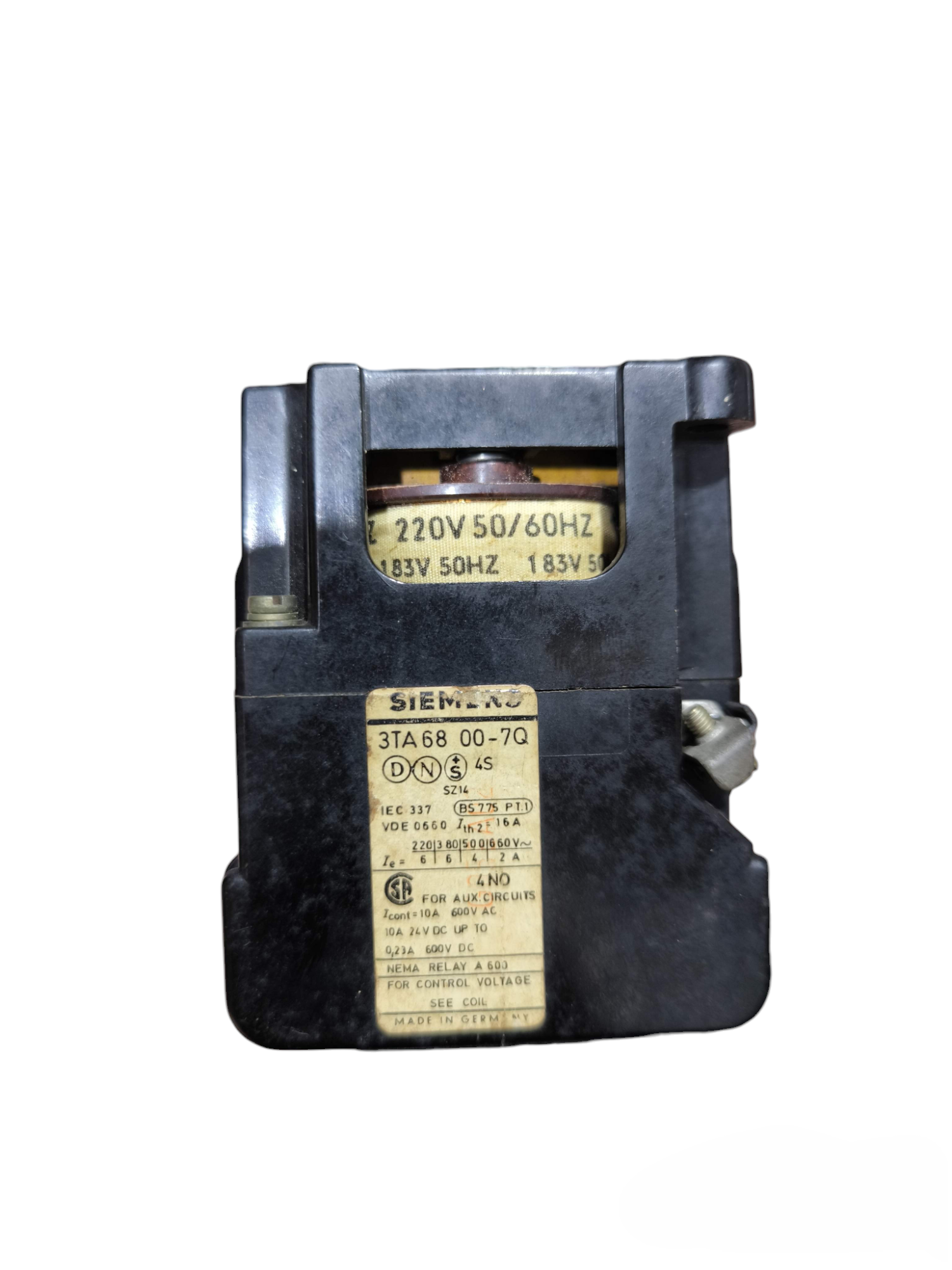Siemens Magnetic Contactor 4NO 10A 220V black electrical switch component for power points and plugs