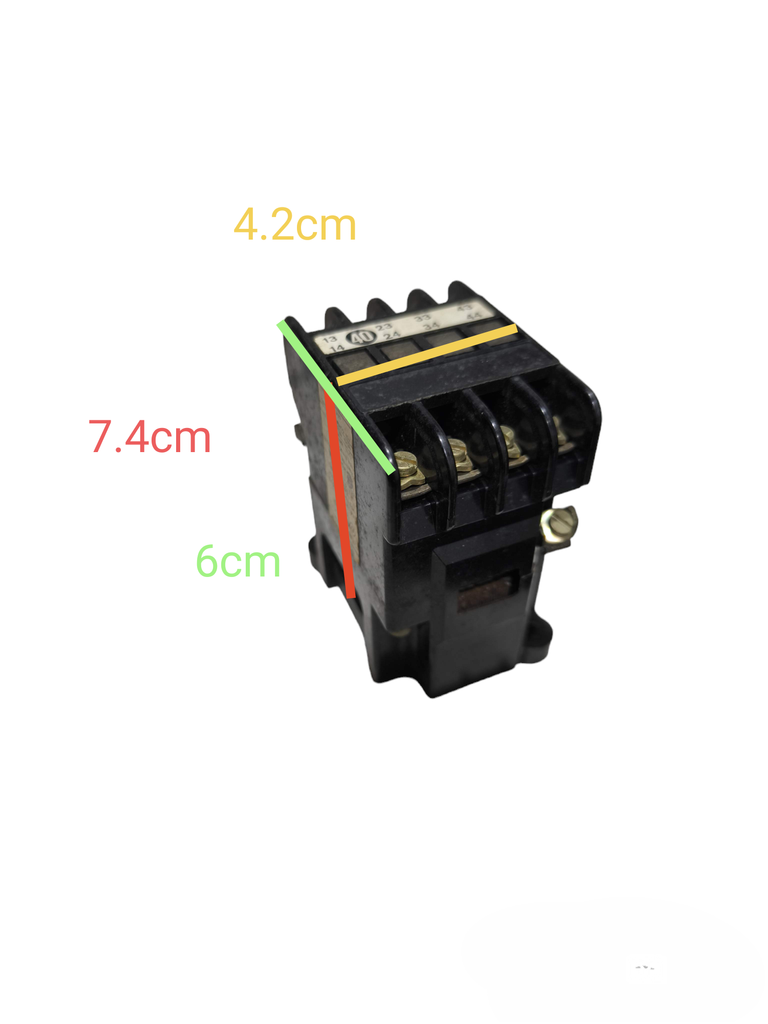 Siemens Magnetic Contactor 4NO 10A 220V black electrical switch component with four terminals