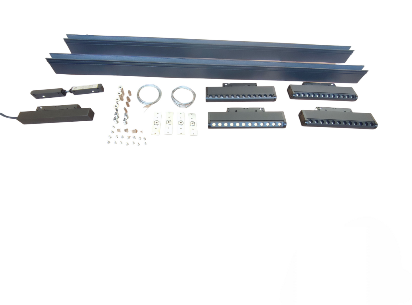 2 Meters Magnetic Track Light 12W - 4Pcs kit including track and mounting hardware for versatile lighting solutions