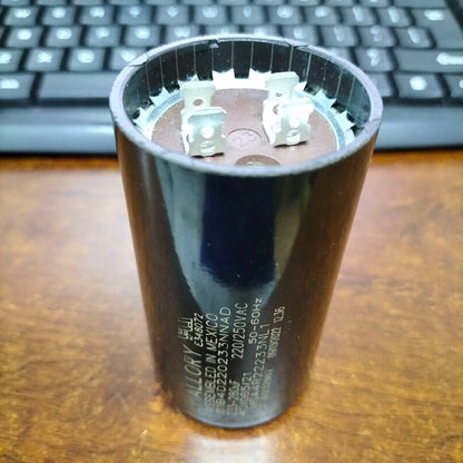 Mallory motor starting capacitor 233-280MFD with two terminals for electrical connections