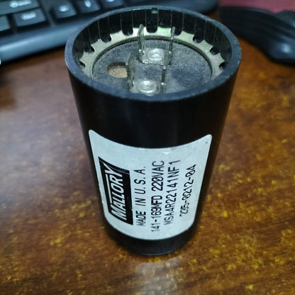 Mallory Starting capacitor 141-169uF 220V for fan motor applications